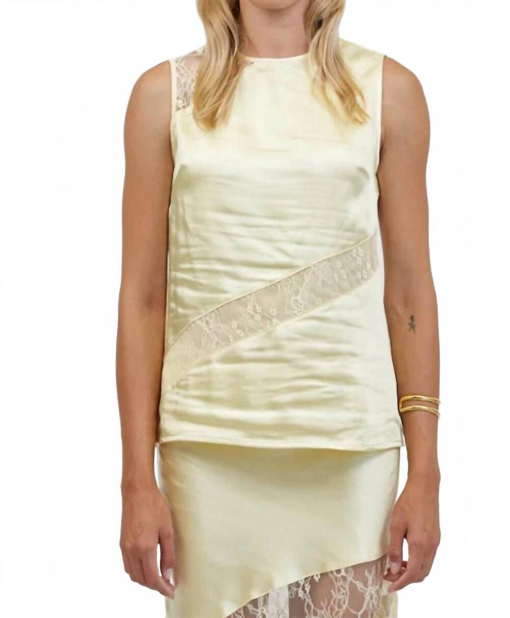 NEW A.REN sabrin sleeveless top in yellow